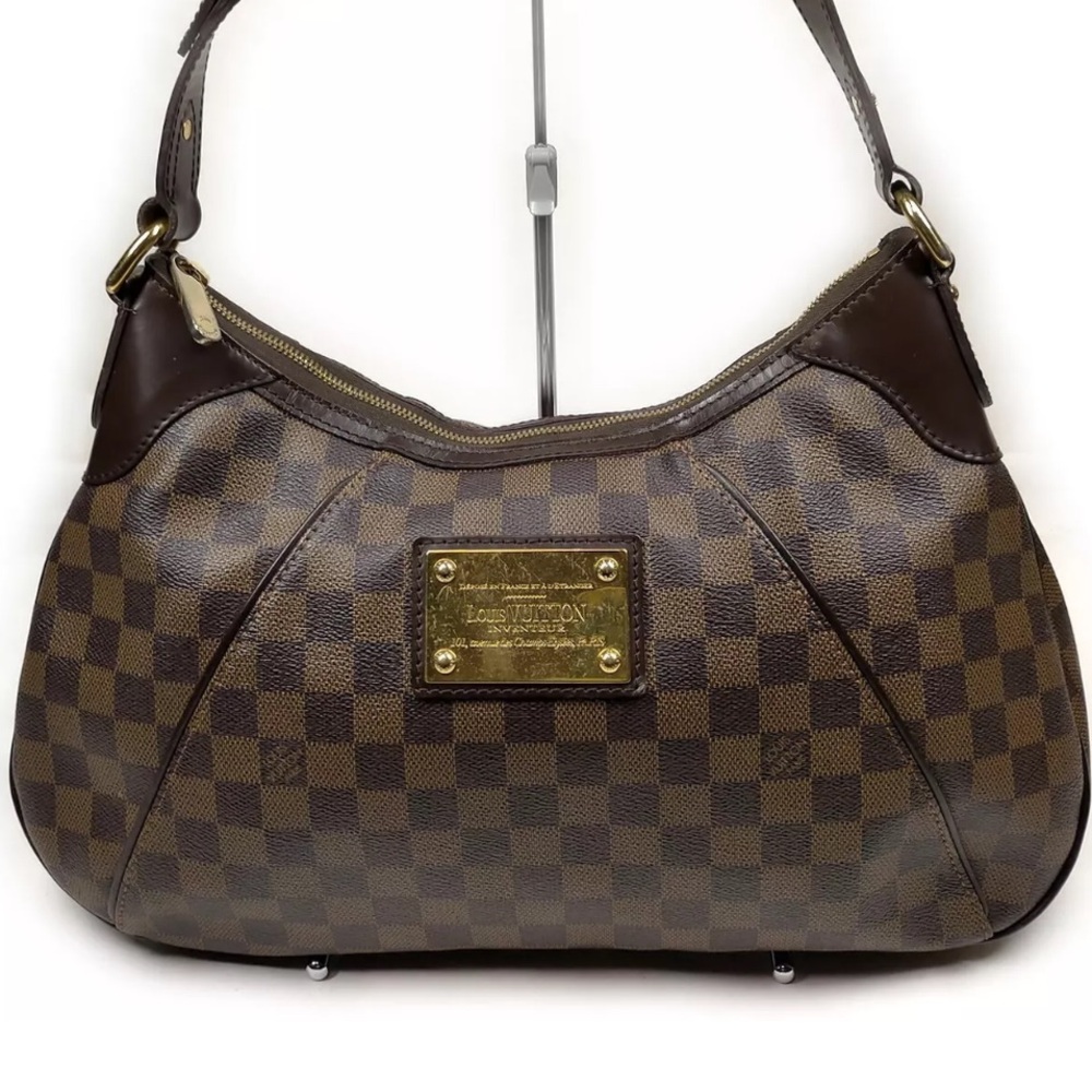 LOUIS VUITTON Shoulder Bag Thames GM Ebene Brown Damier